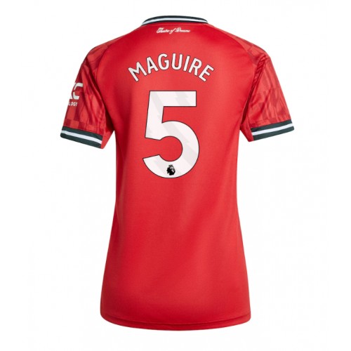Stroje piłkarskie Manchester United Harry Maguire #5 Koszulka Podstawowej dla damskie 2025-26 Krótki Rękaw